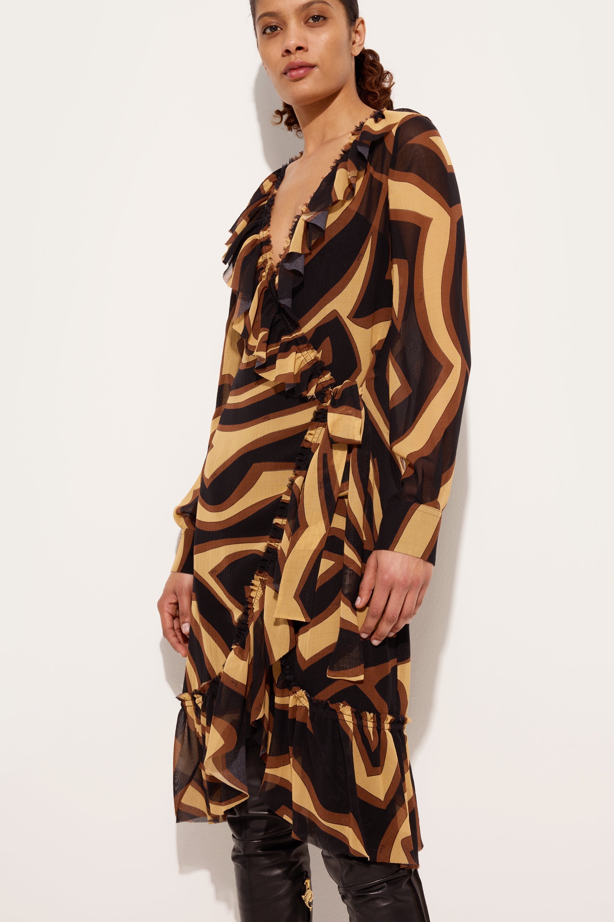 Pucci Labirinto Print Wrap Dress