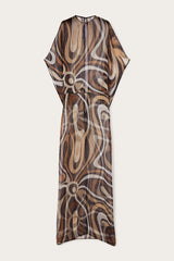 Pucci Marmo Print Long Creponne Dress