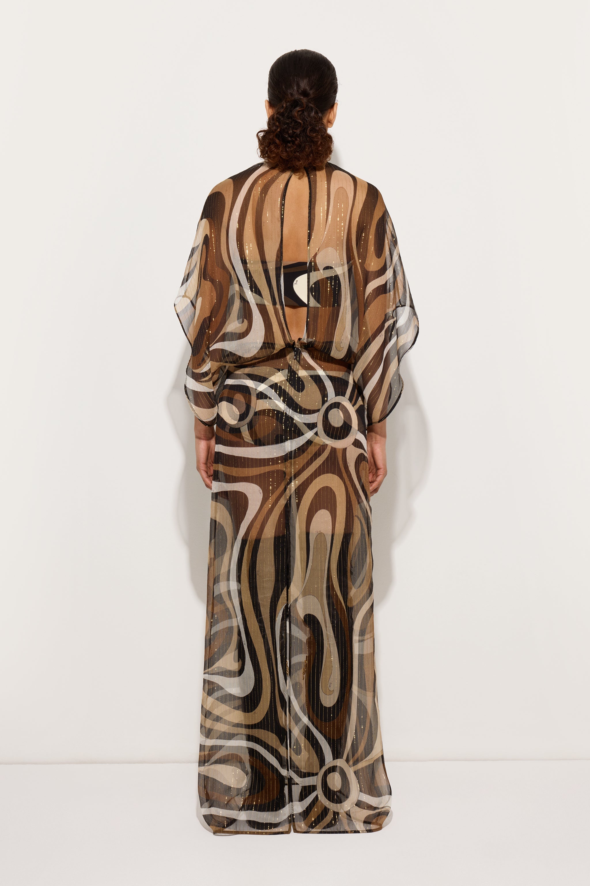 Pucci Marmo Print Long Creponne Dress