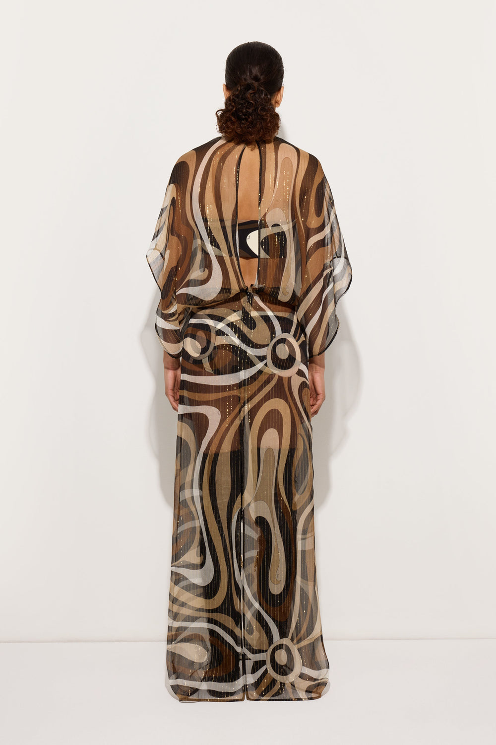Pucci Marmo Print Long Creponne Dress