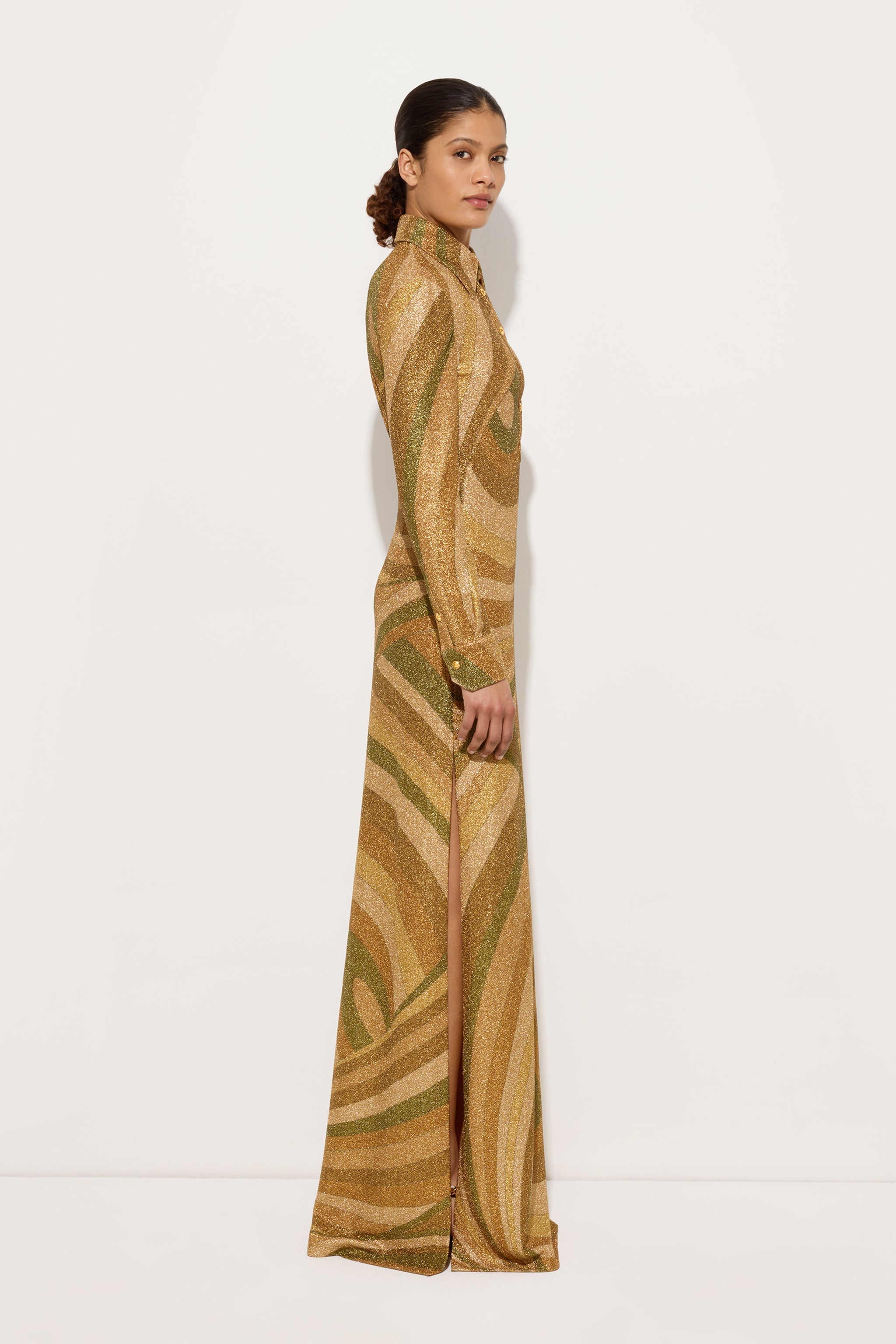 Pucci Iride Print Jersey Lamé Dress