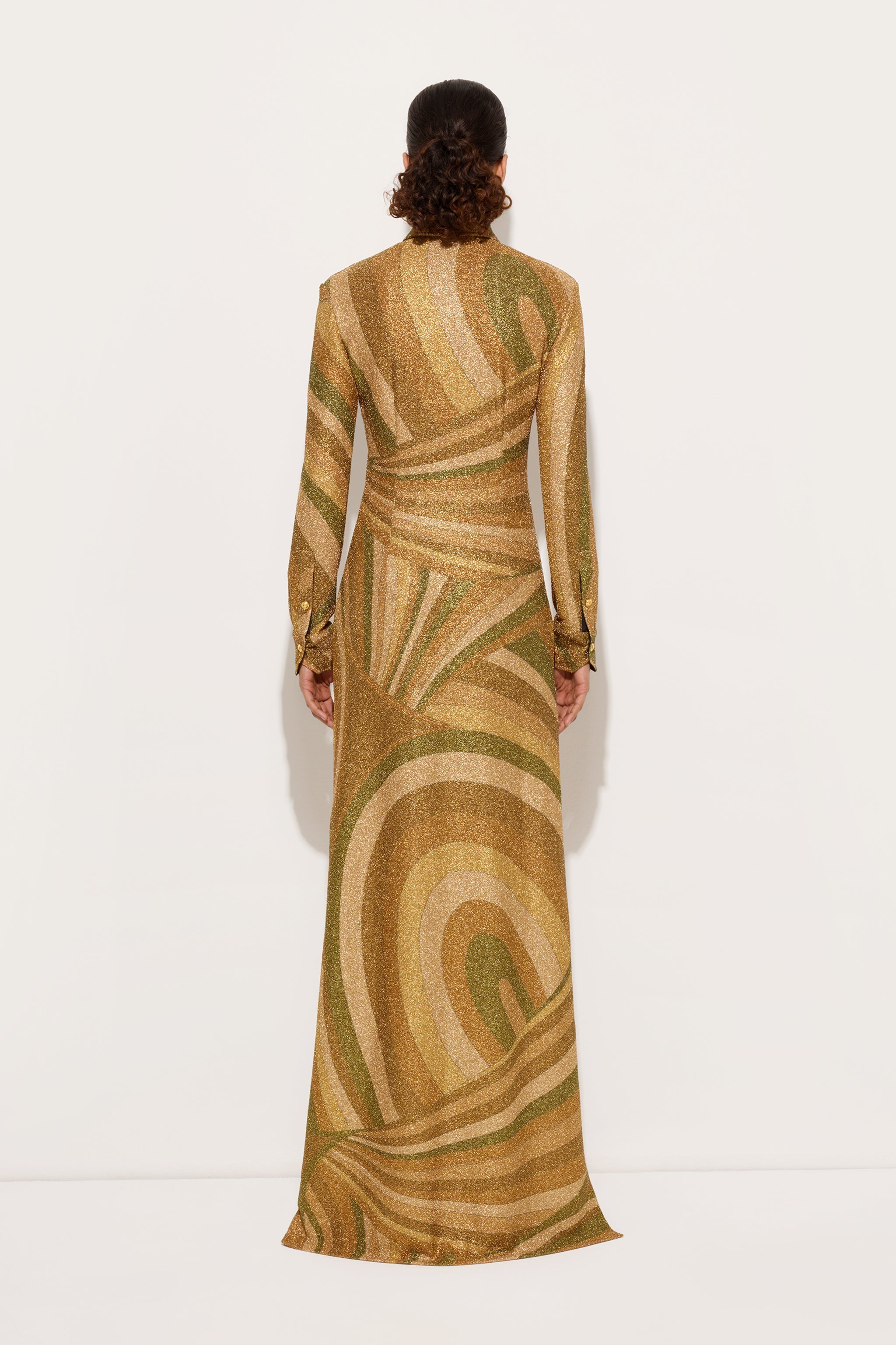 Pucci Iride Print Jersey Lamé Dress
