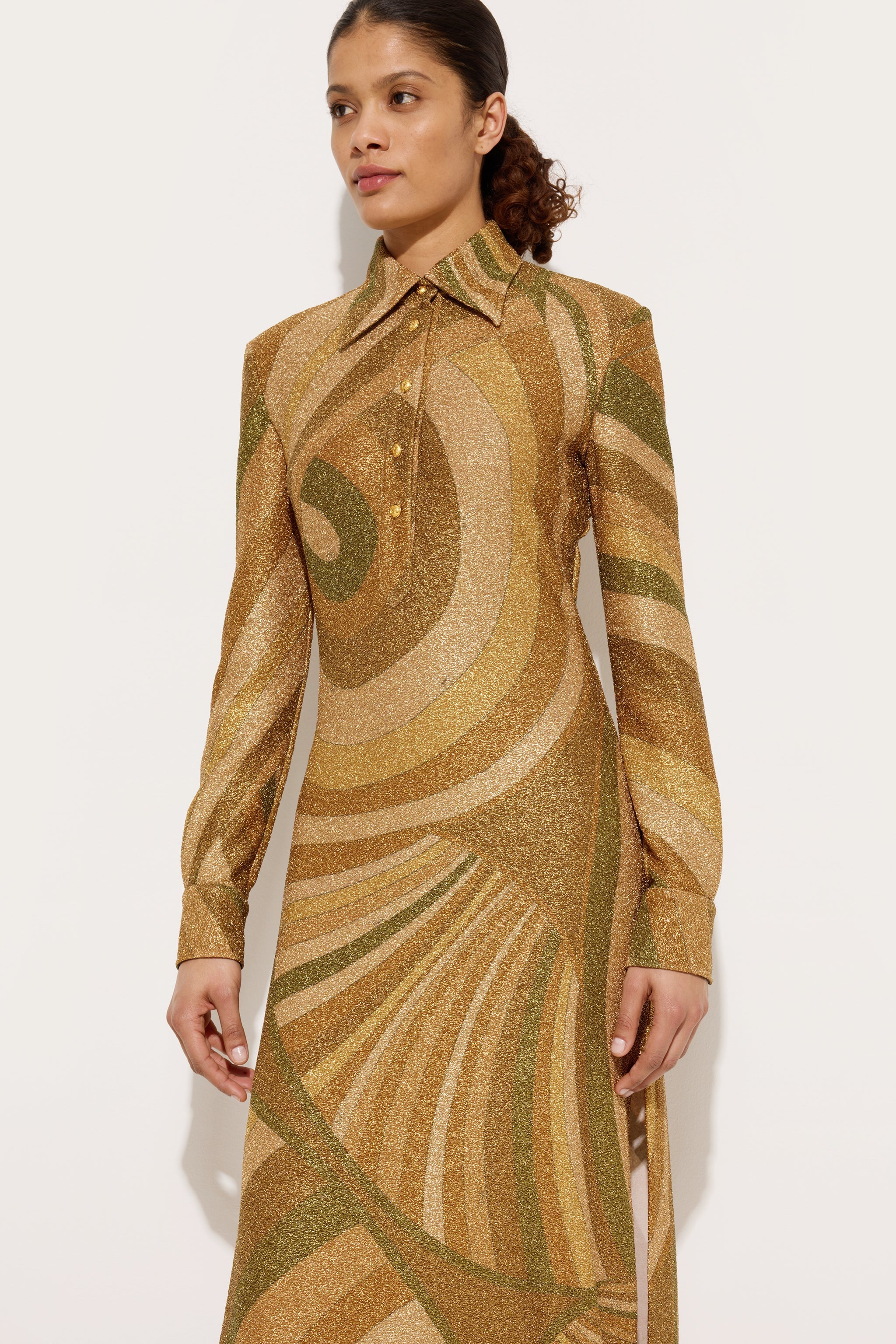 Pucci Iride Print Jersey Lamé Dress