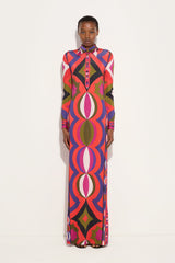 Pucci Collane Print Jersey Satin Dress