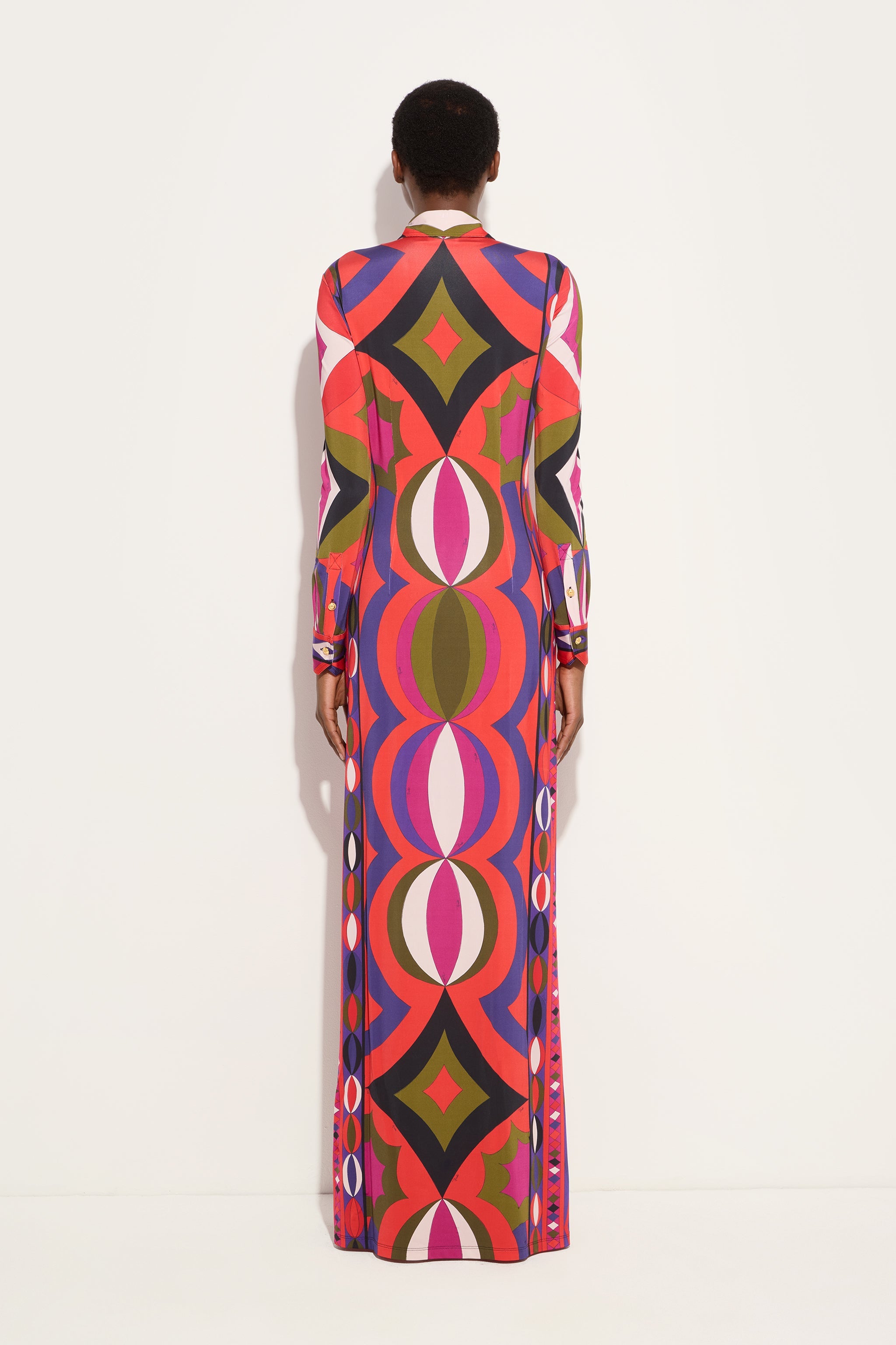 Pucci Collane Print Jersey Satin Dress