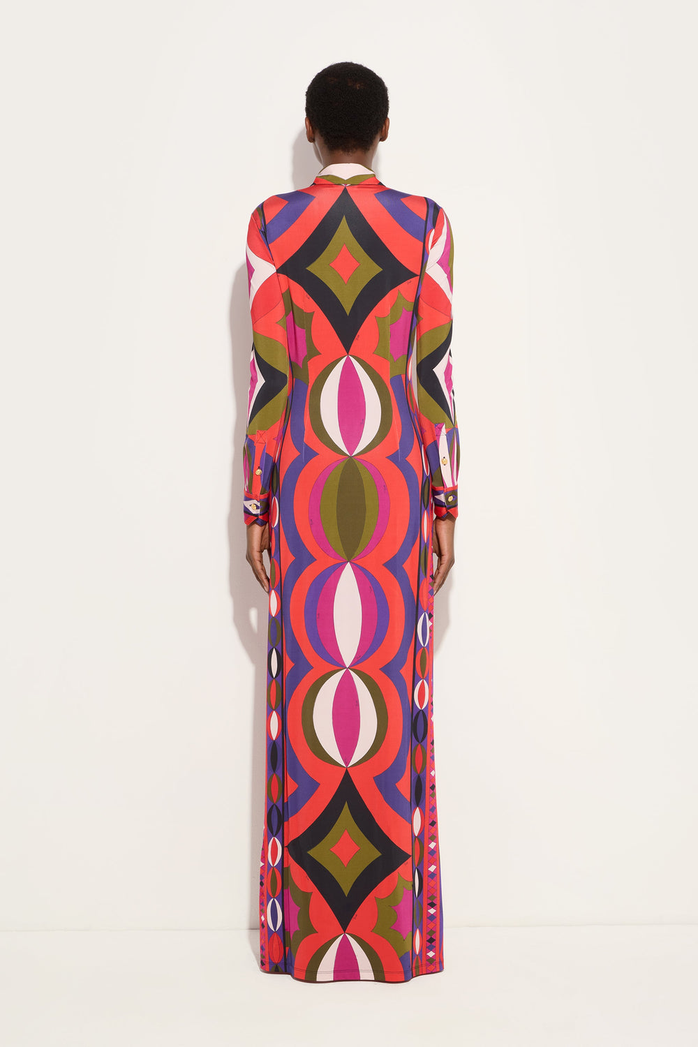 Pucci Collane Print Jersey Satin Dress