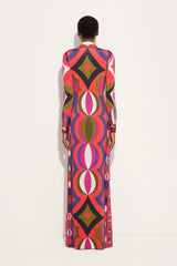 Pucci Collane Print Jersey Satin Dress