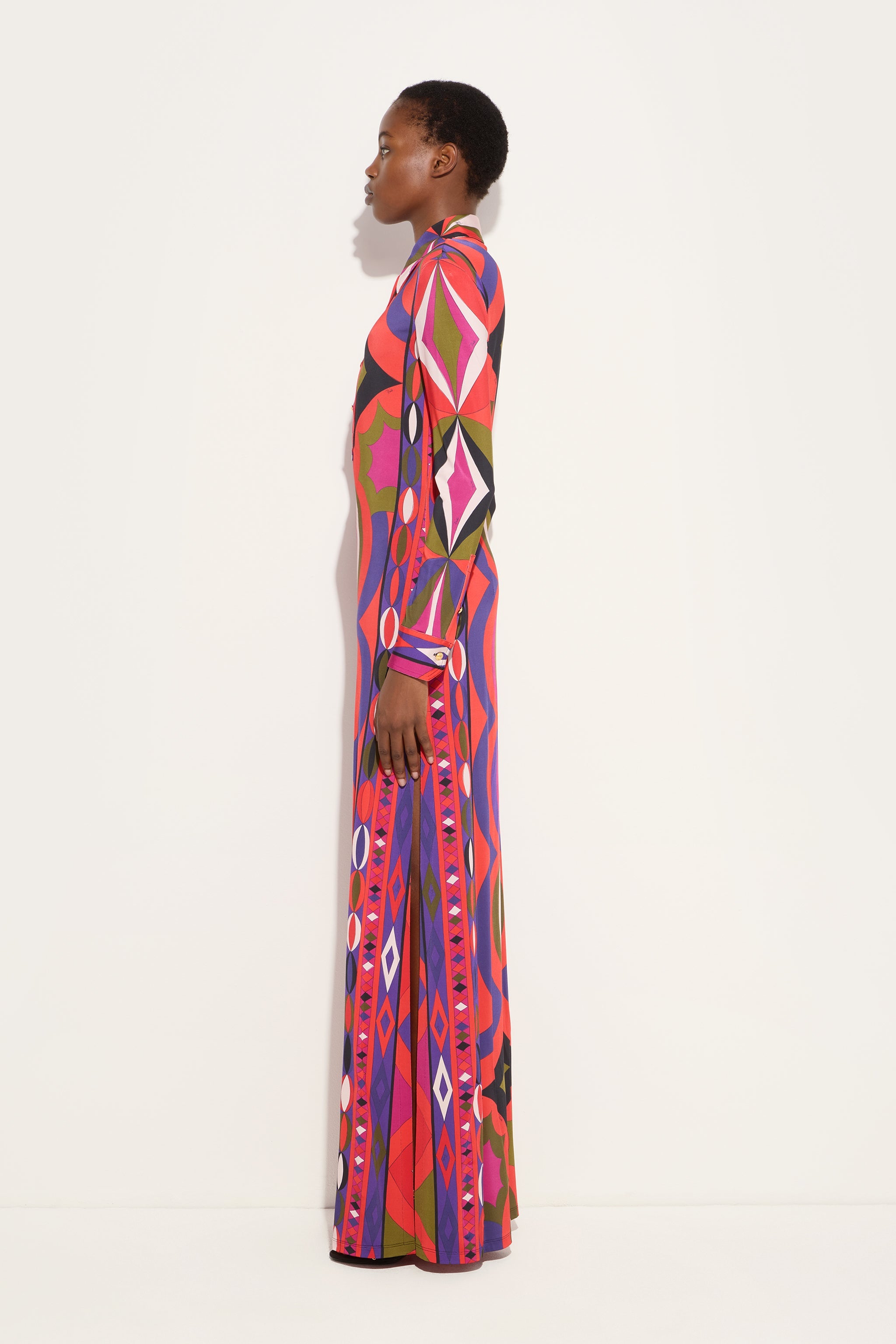 Pucci Collane Print Jersey Satin Dress