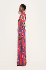 Pucci Collane Print Jersey Satin Dress