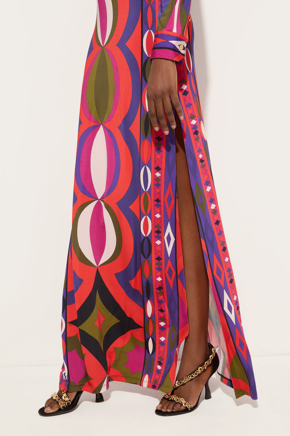 Pucci Collane Print Jersey Satin Dress