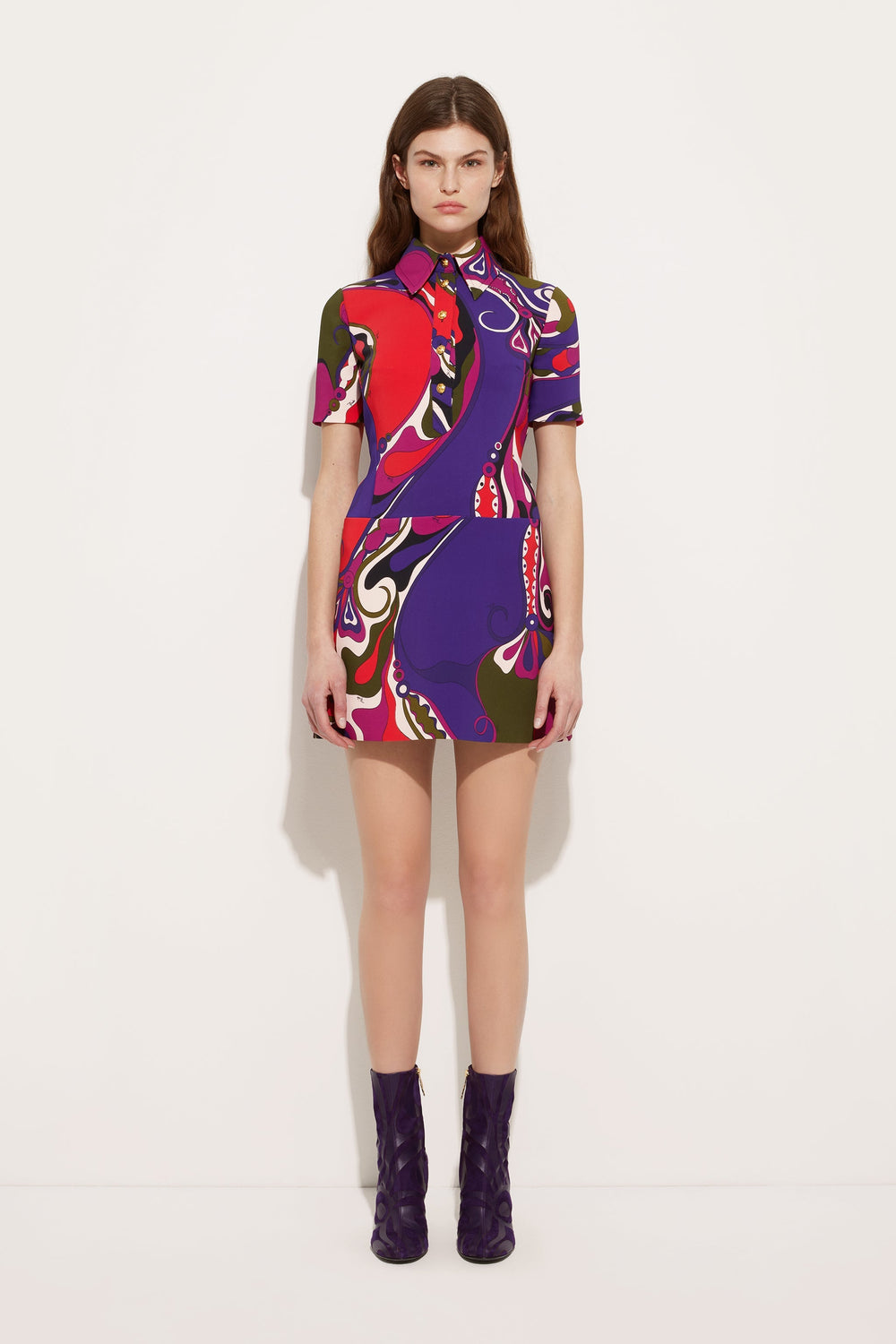 Pucci Orchidee Print Short Dress