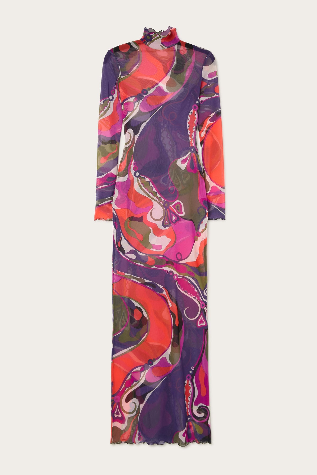 Pucci Orchidee Print Tulle Dress