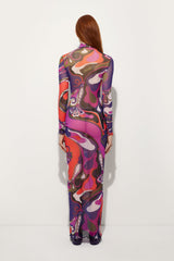 Pucci Orchidee Print Tulle Dress