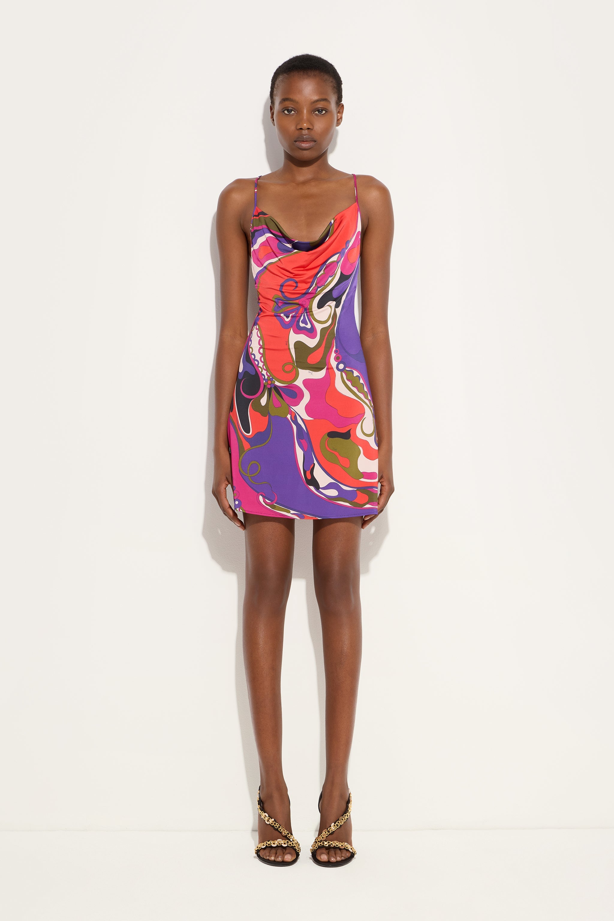 Pucci Orchidee Print Short Jersey Dress