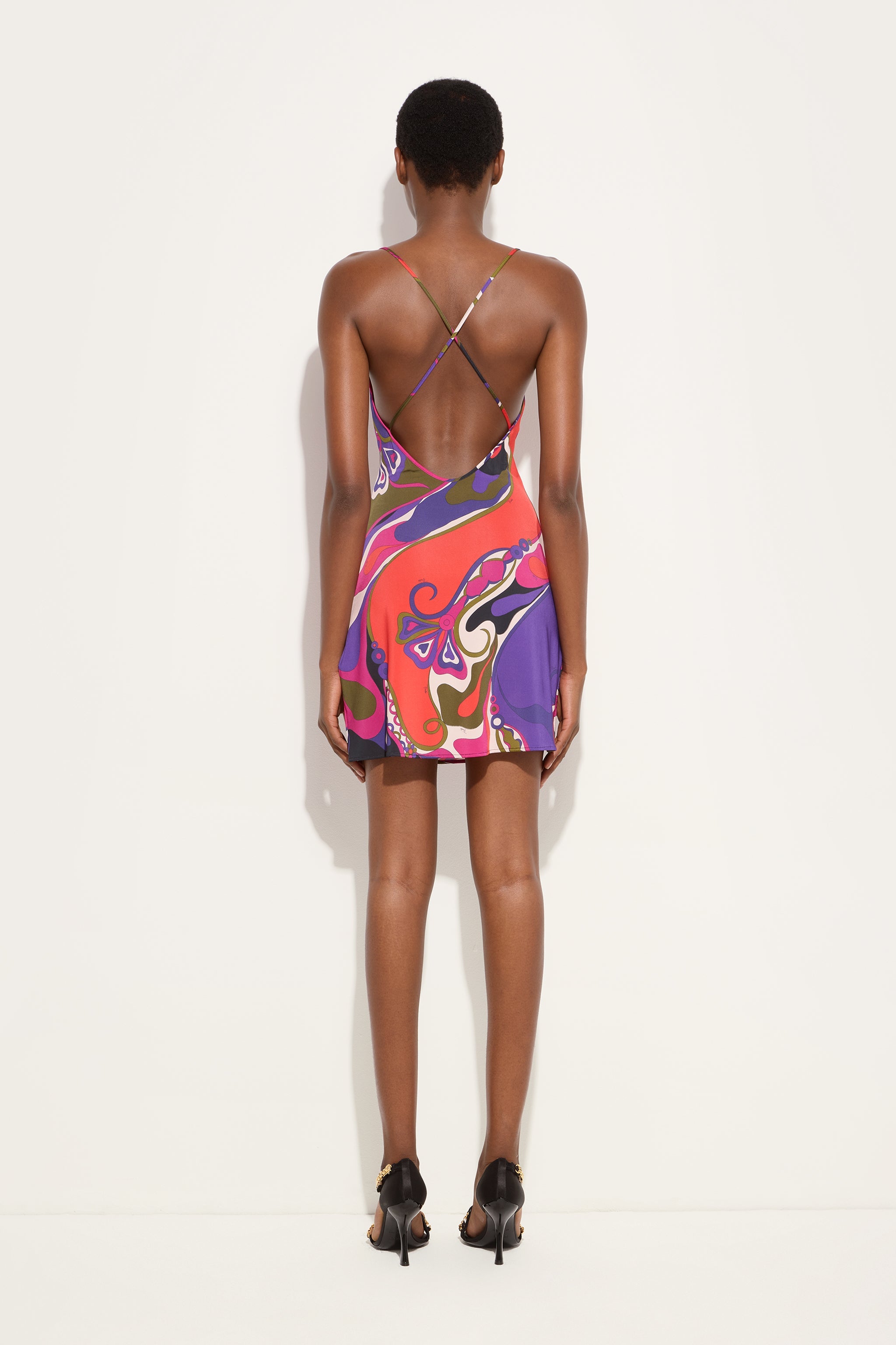 Pucci Orchidee Print Short Jersey Dress
