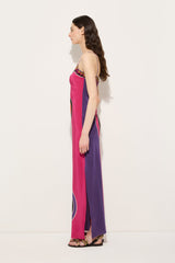 Pucci Astro Print Long Crêpe de Chine Dress