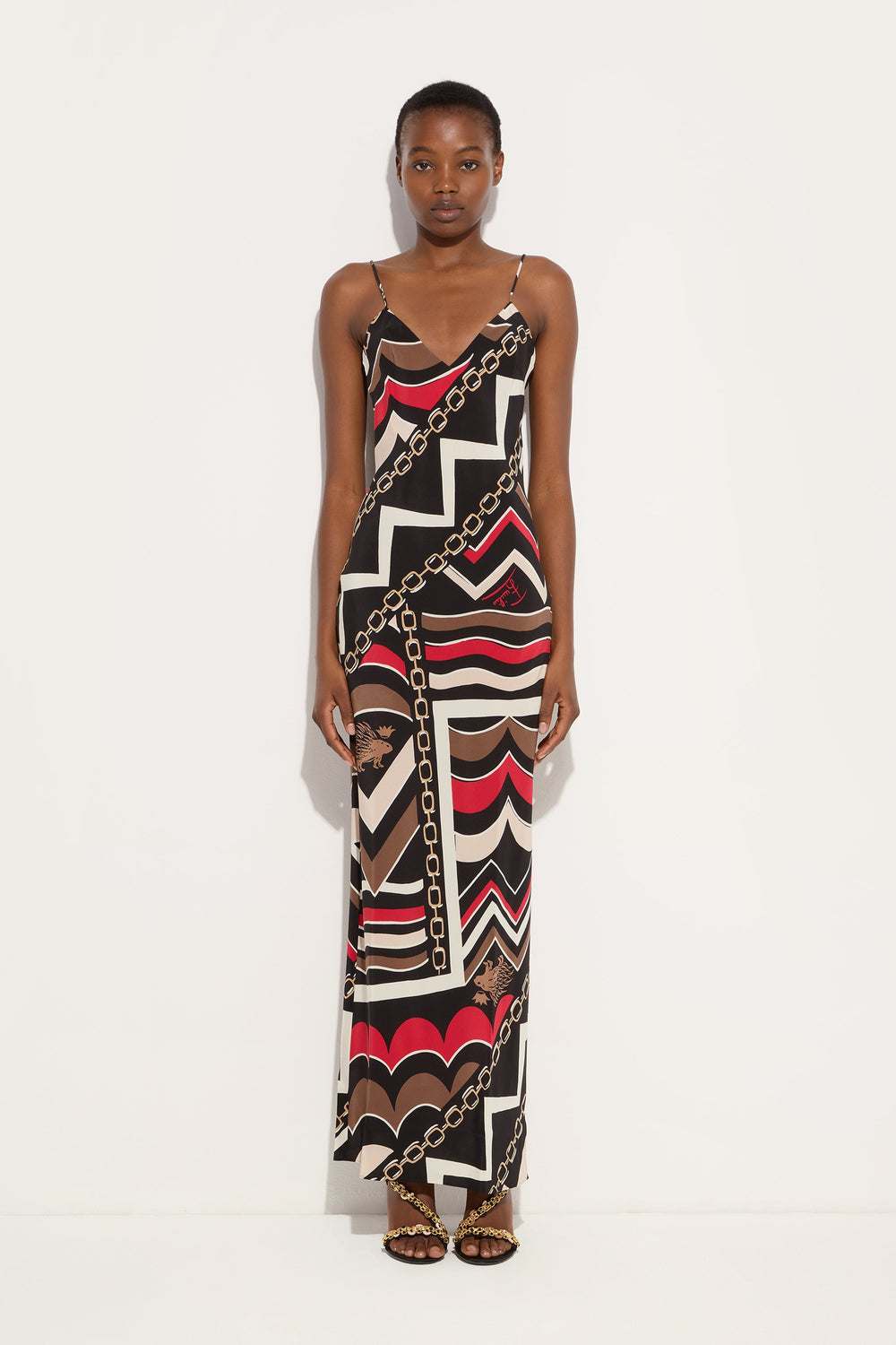 Pucci Istrice Print Long Dress