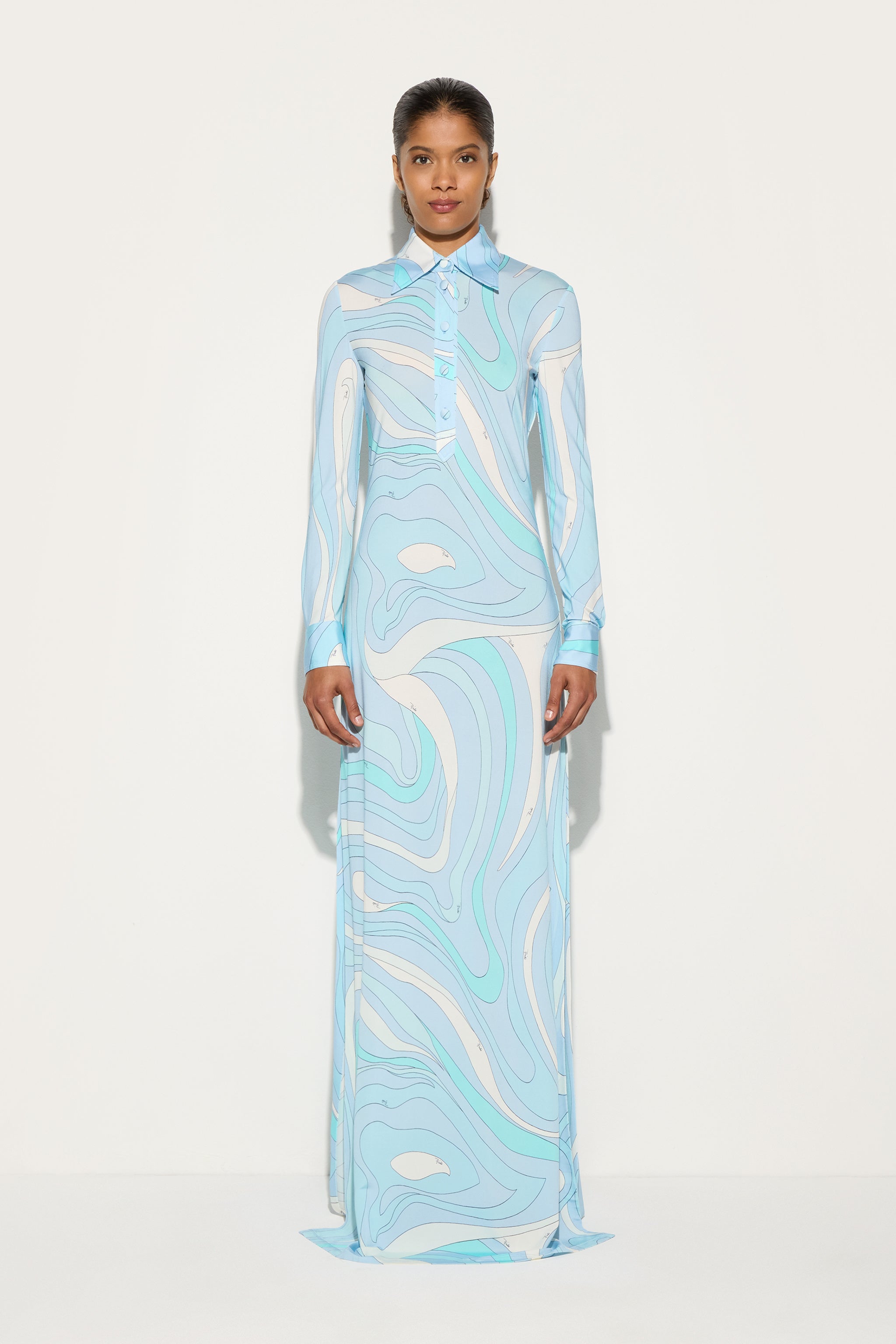 Pucci Marmo Print Chemisier Dress