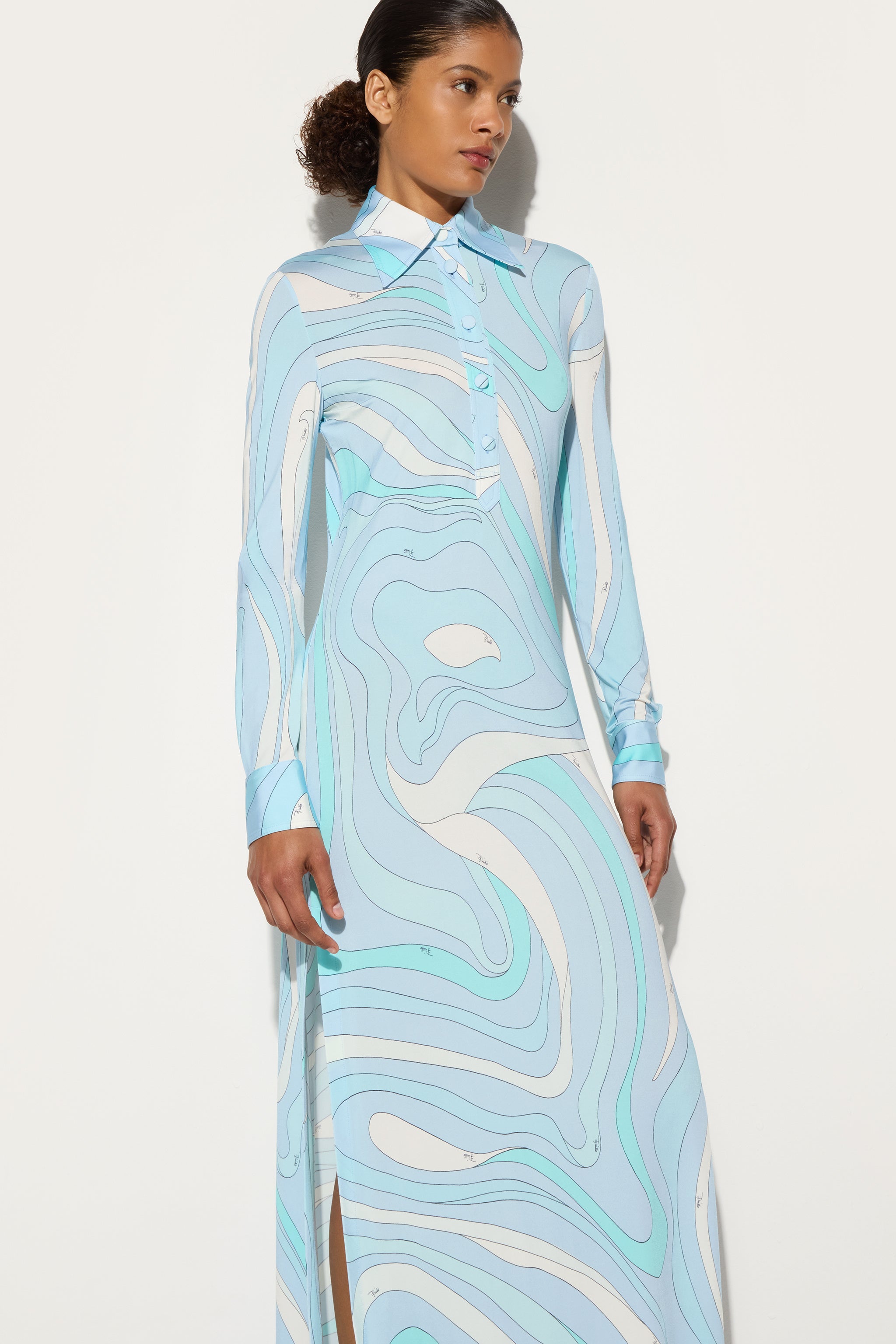 Pucci Marmo Print Chemisier Dress