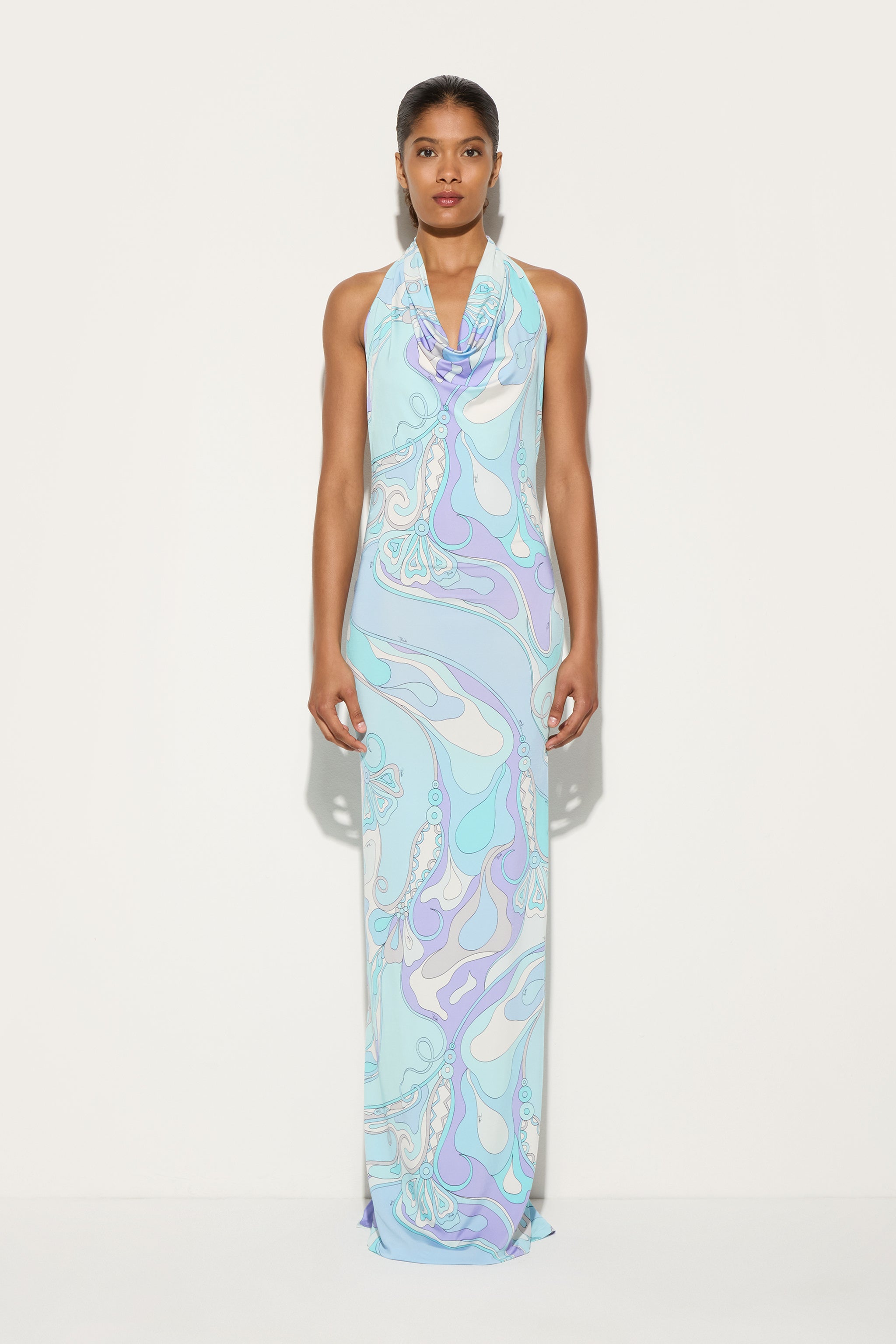Pucci Orchidee Print Long Dress