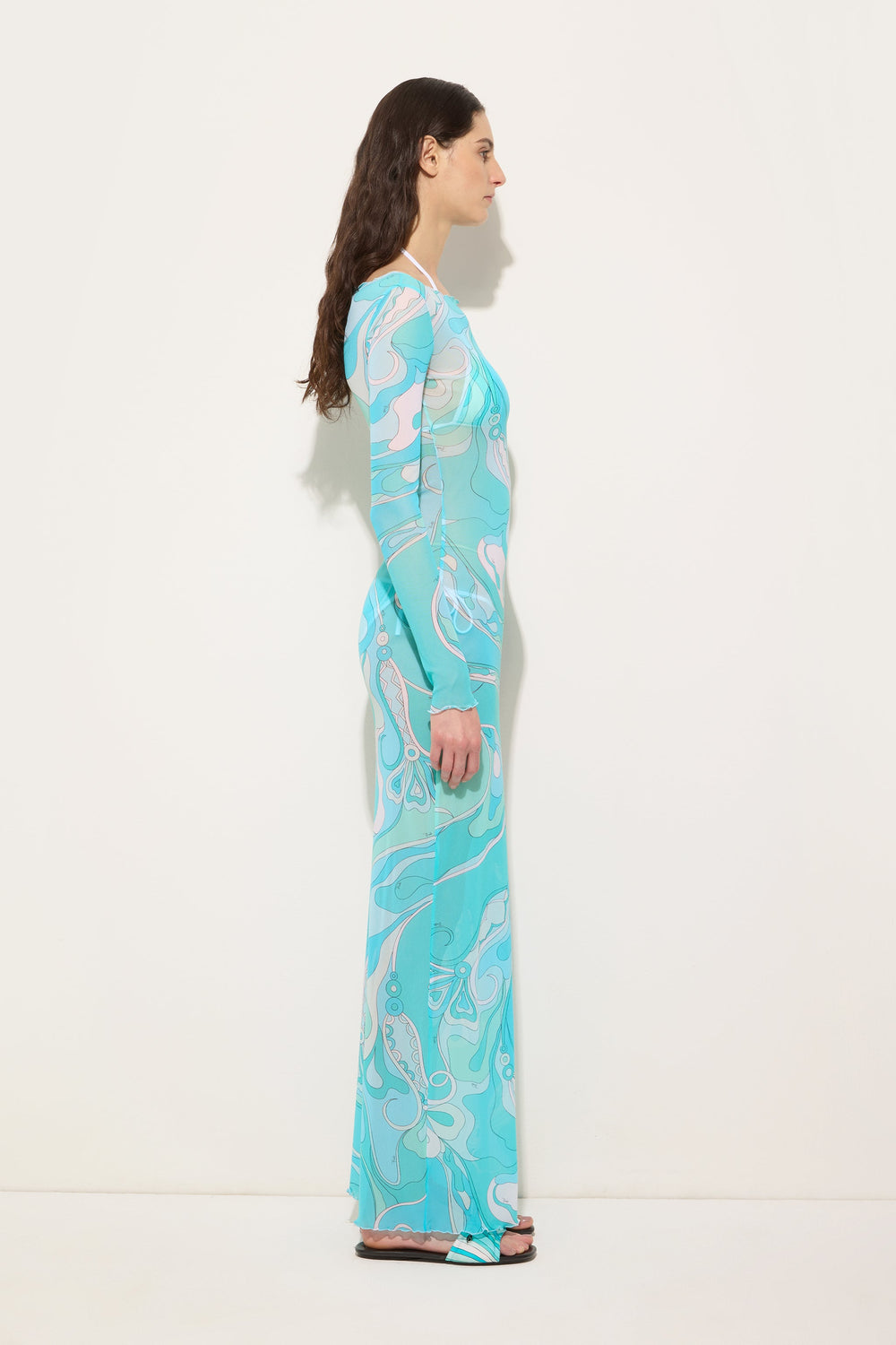 Pucci Orchidee Print Tulle Dress