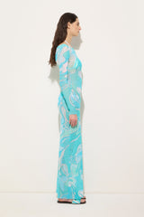 Pucci Orchidee Print Tulle Dress