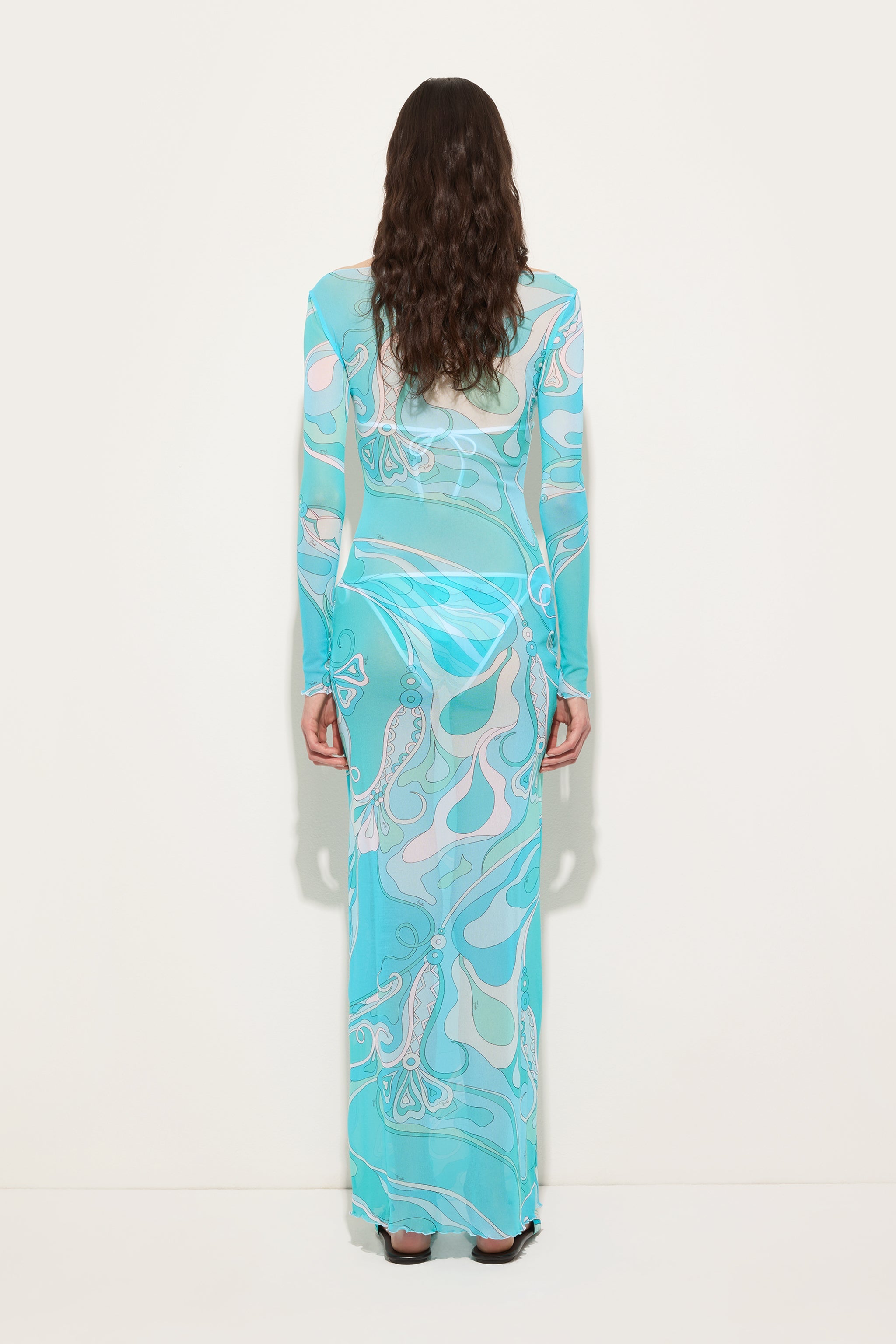 Pucci Orchidee Print Tulle Dress