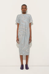 Pucci Marmo Print Dress in Jersey Lamé