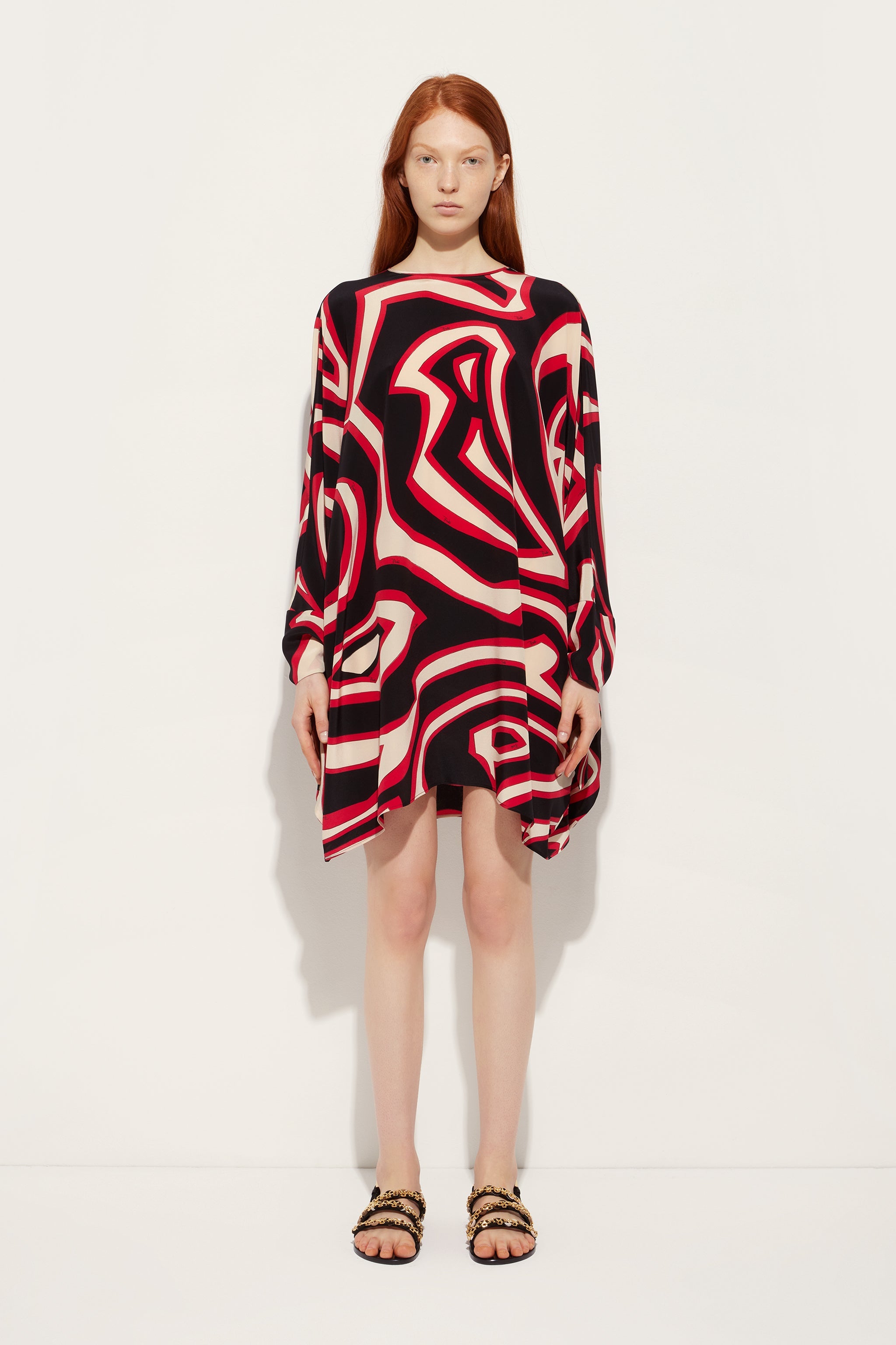 Pucci Labirinto Print Short Silk Kaftan