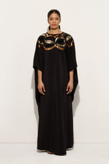 Pucci Long Kaftan with Sequined Collane Embroidery