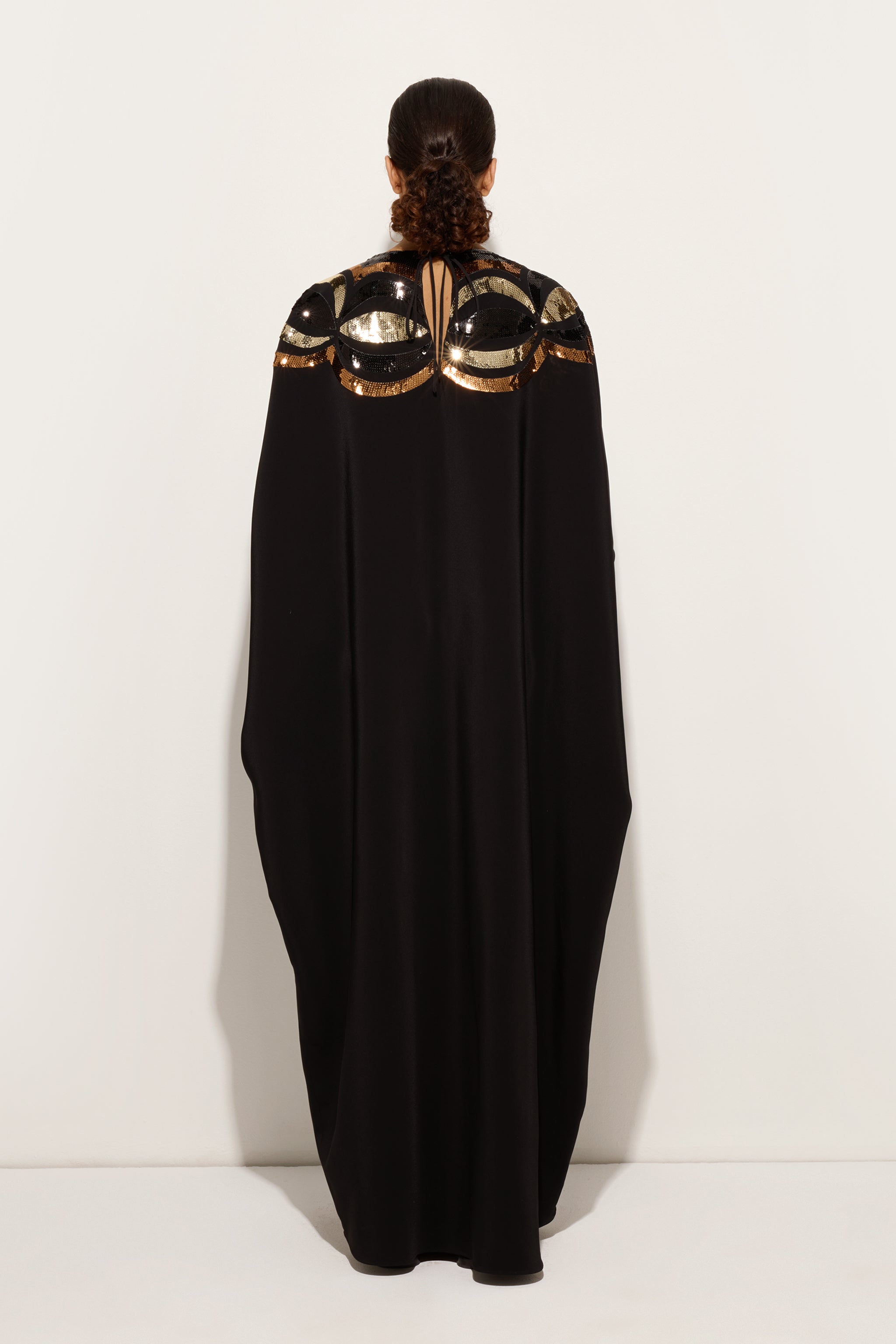 Pucci Long Kaftan with Sequined Collane Embroidery