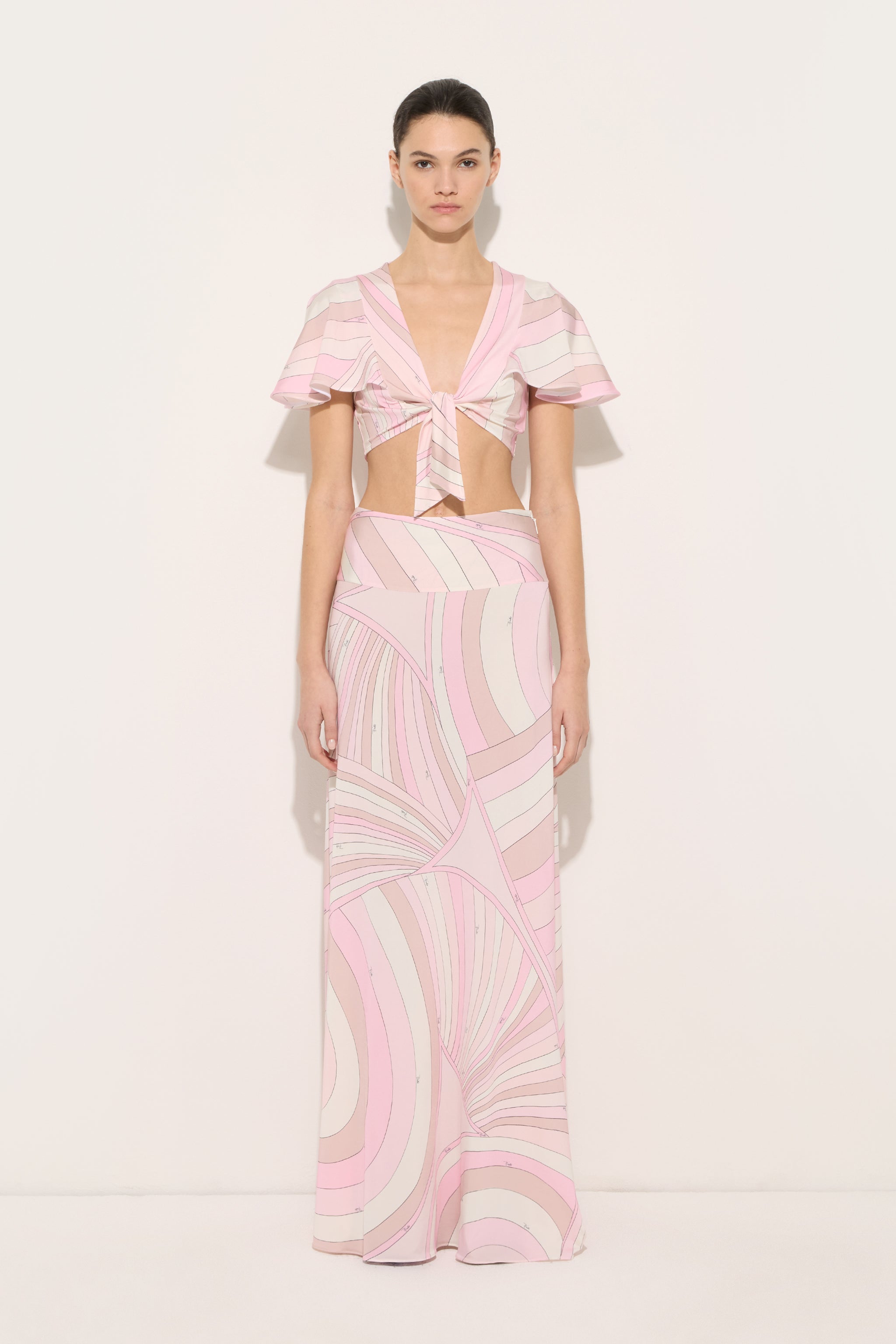 Pucci Iride Print Knot Top