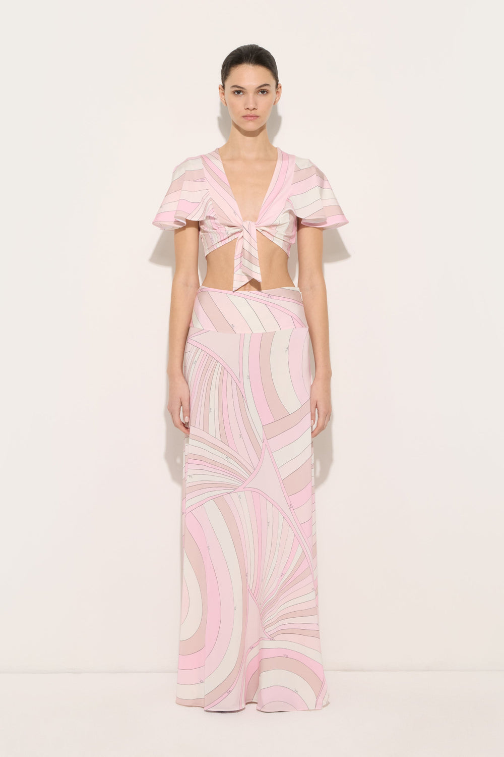 Pucci Iride Print Knot Top