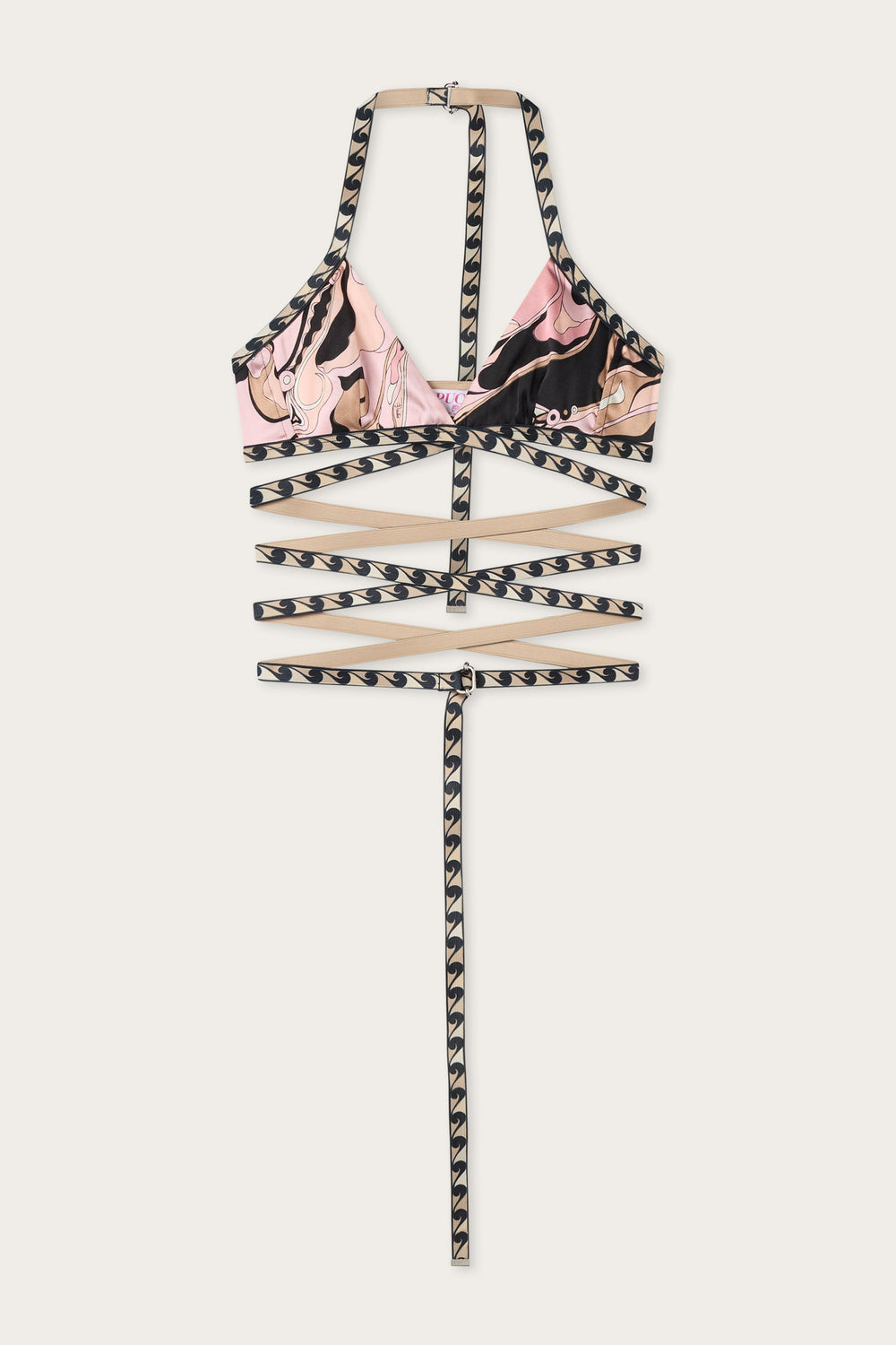 Pucci Orchidee Print Silk Satin Bra