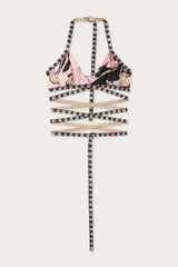 Pucci Orchidee Print Silk Satin Bra