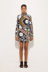 Pucci Vivara Print Silk Crop Shirt
