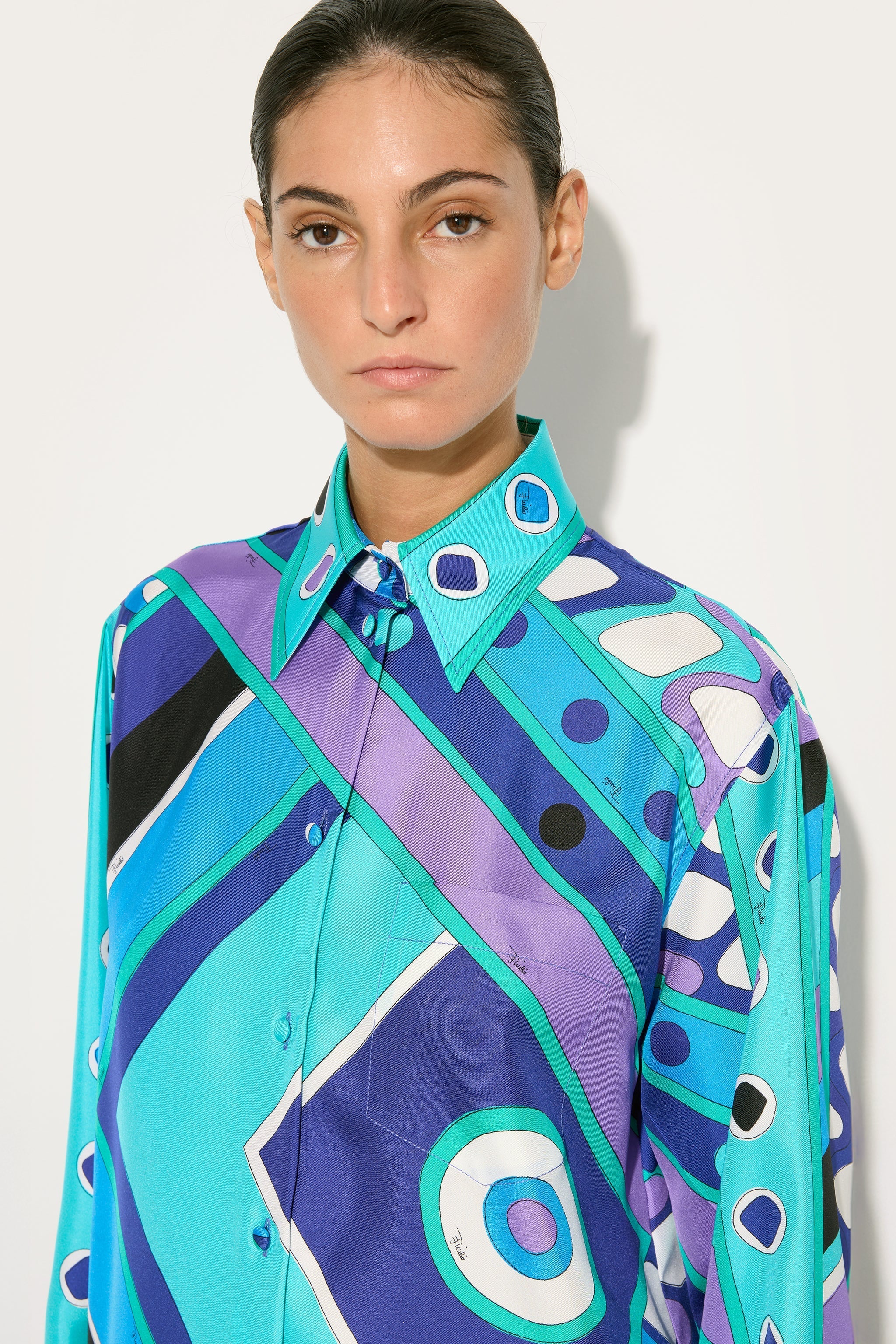 Pucci Vivara Print Silk Shirt