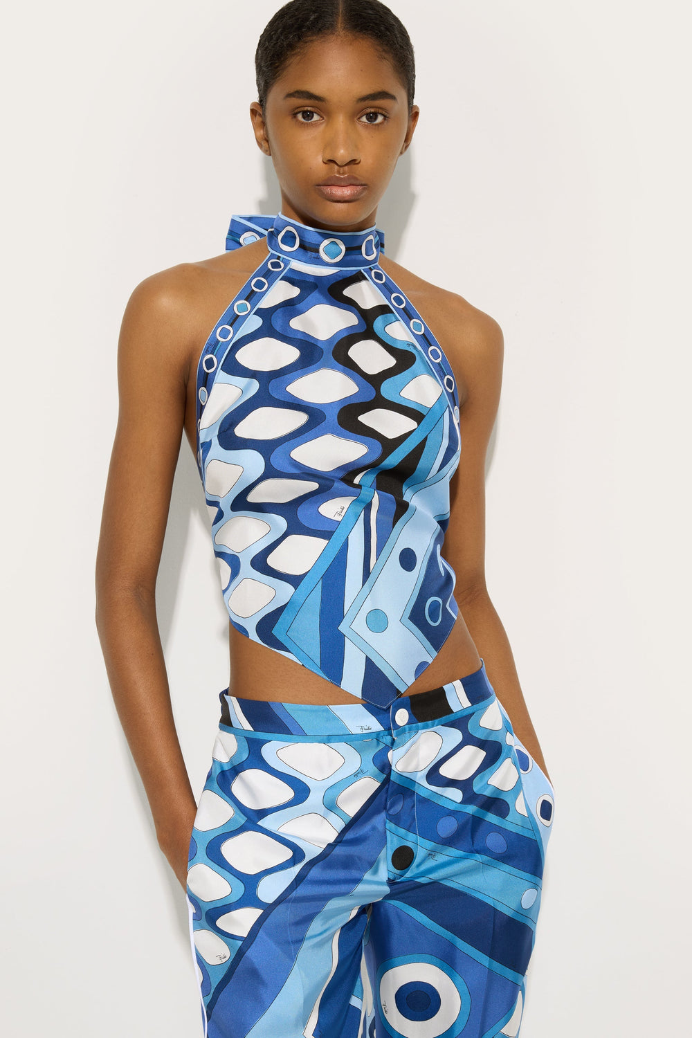 Pucci Vivara Print Sleeveless Top