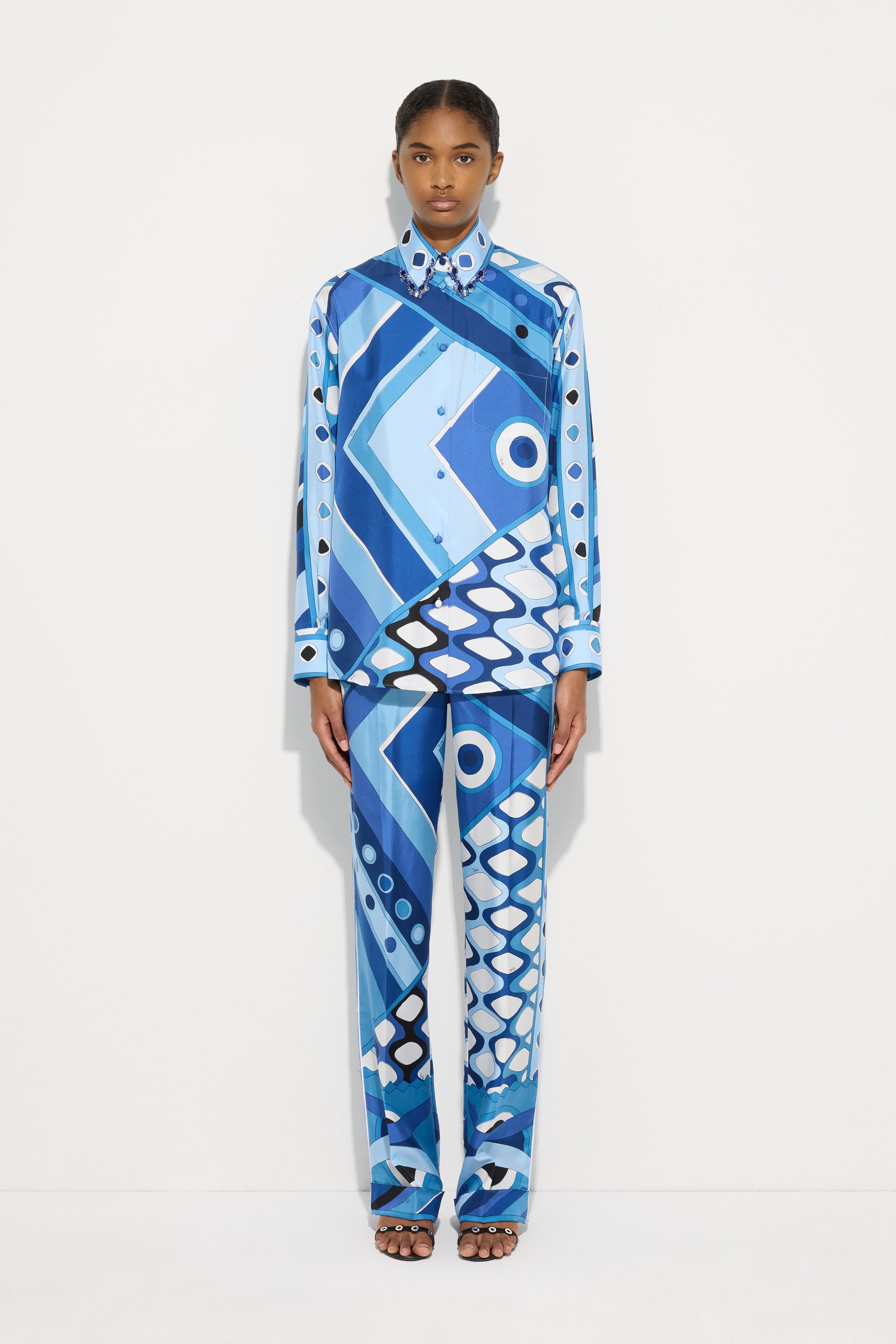 Pucci Vivara Print Shirt with Embroidery