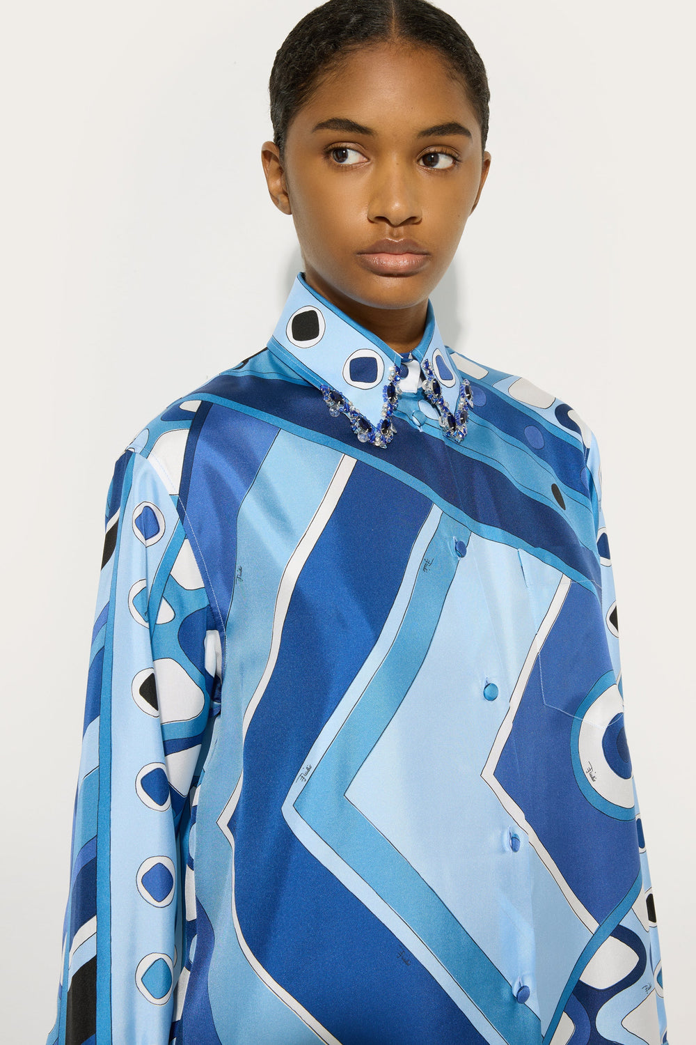 Pucci Vivara Print Shirt with Embroidery