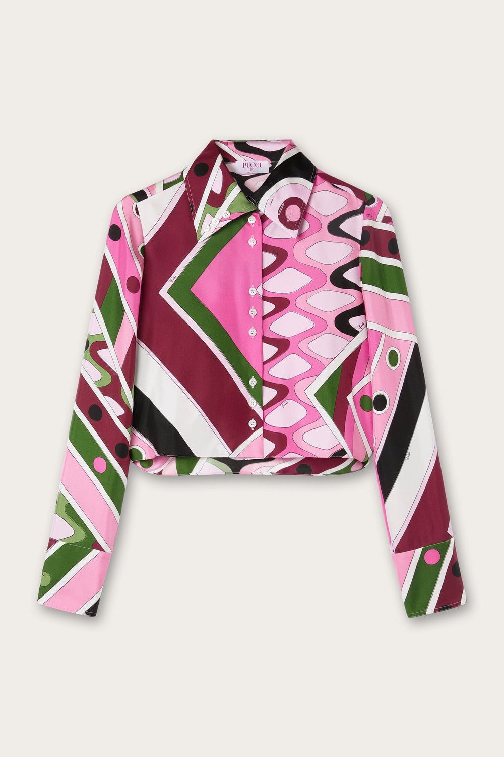 Pucci Vivara Print Cropped Shirt