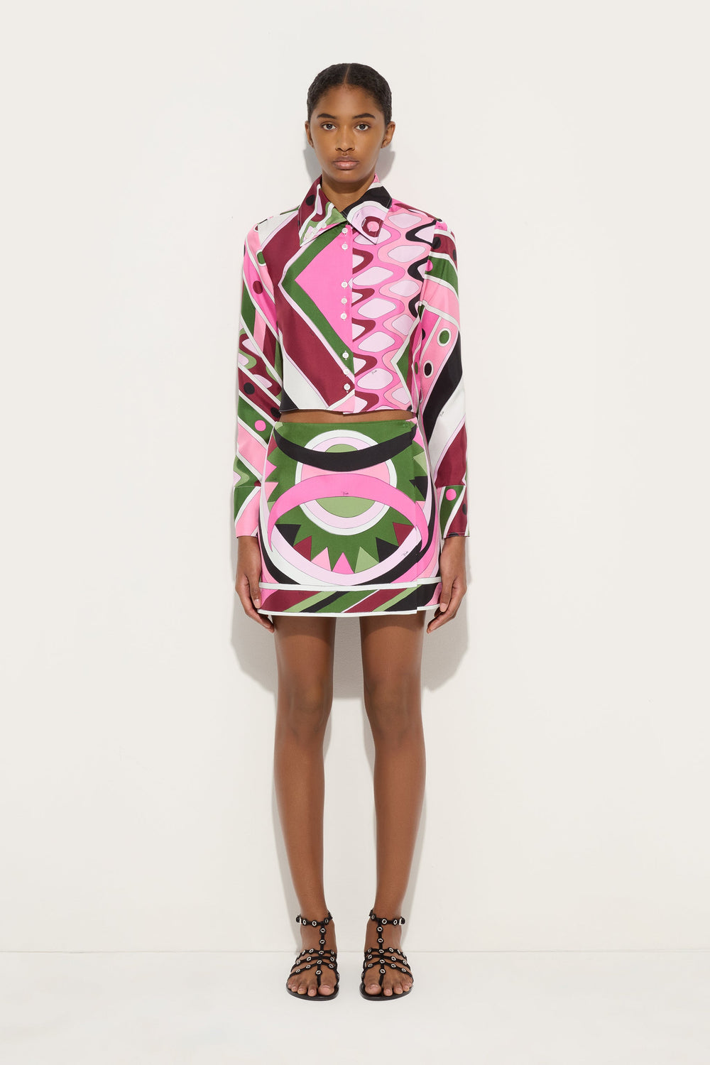 Pucci Vivara Print Cropped Shirt