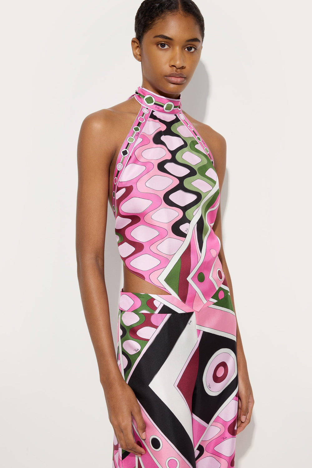 Pucci Vivara Print Sleeveless Top