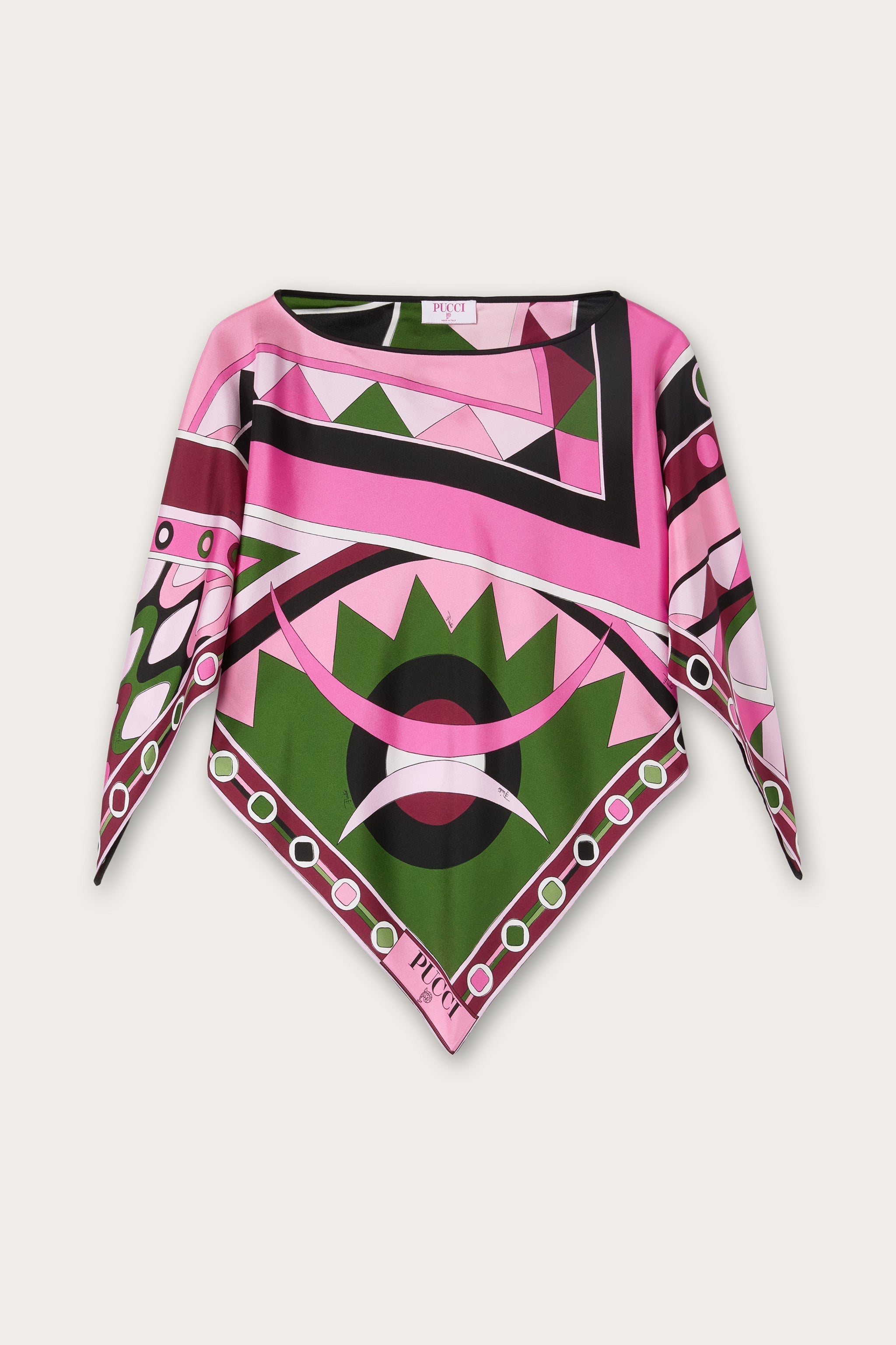 Pucci Vivara Print Cape Blouse