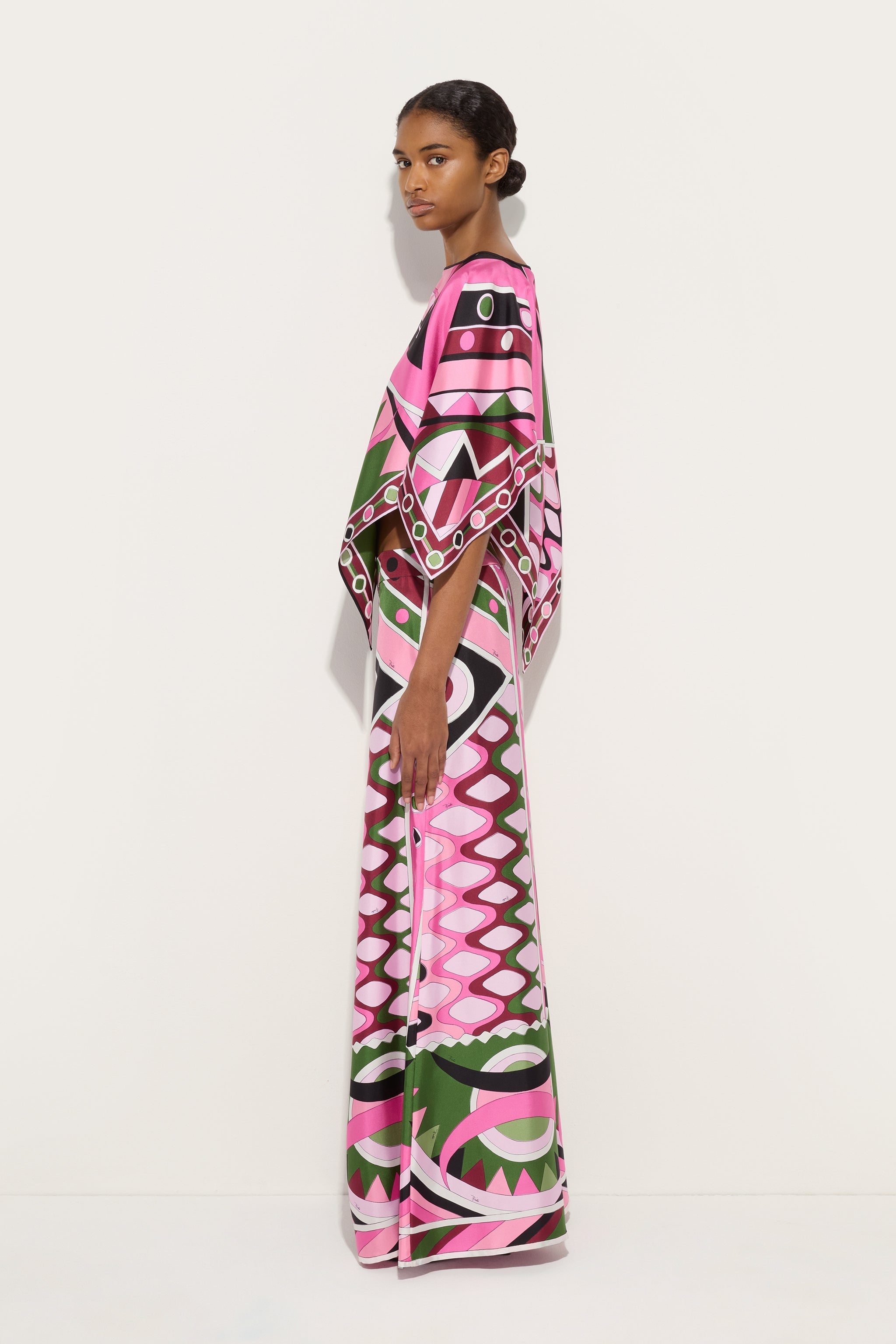 Pucci Vivara Print Cape Blouse