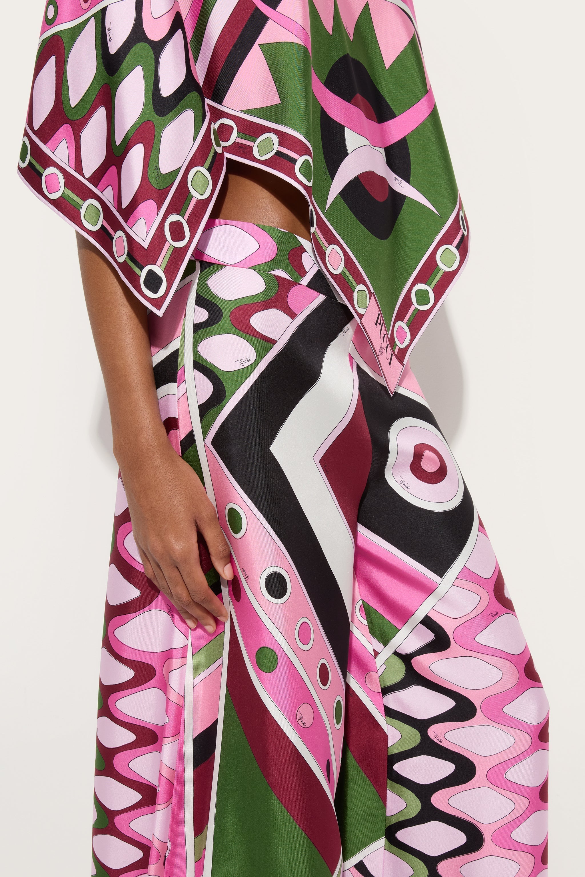 Pucci Vivara Print Cape Blouse