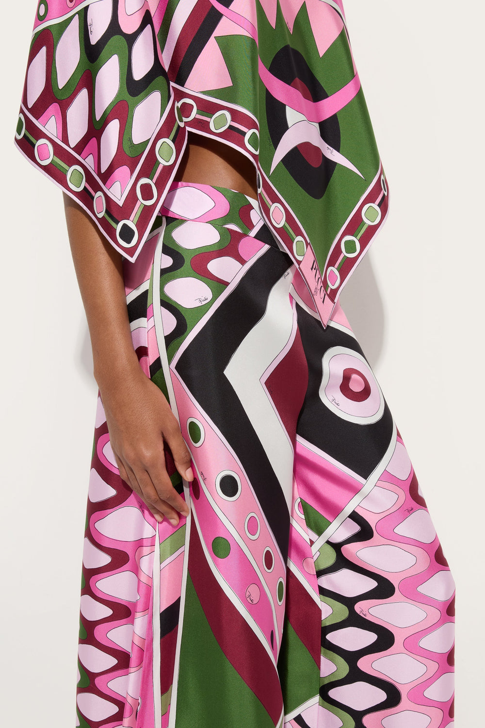 Pucci Vivara Print Cape Blouse