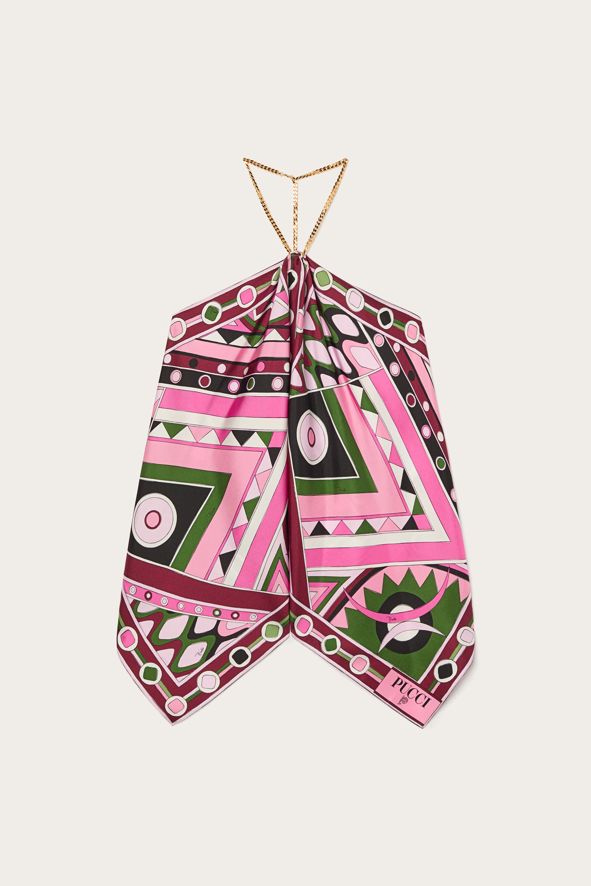 Pucci Vivara Print Sleeveless Silk Top