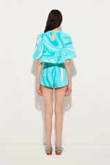 Pucci Marmo Print Crop Top