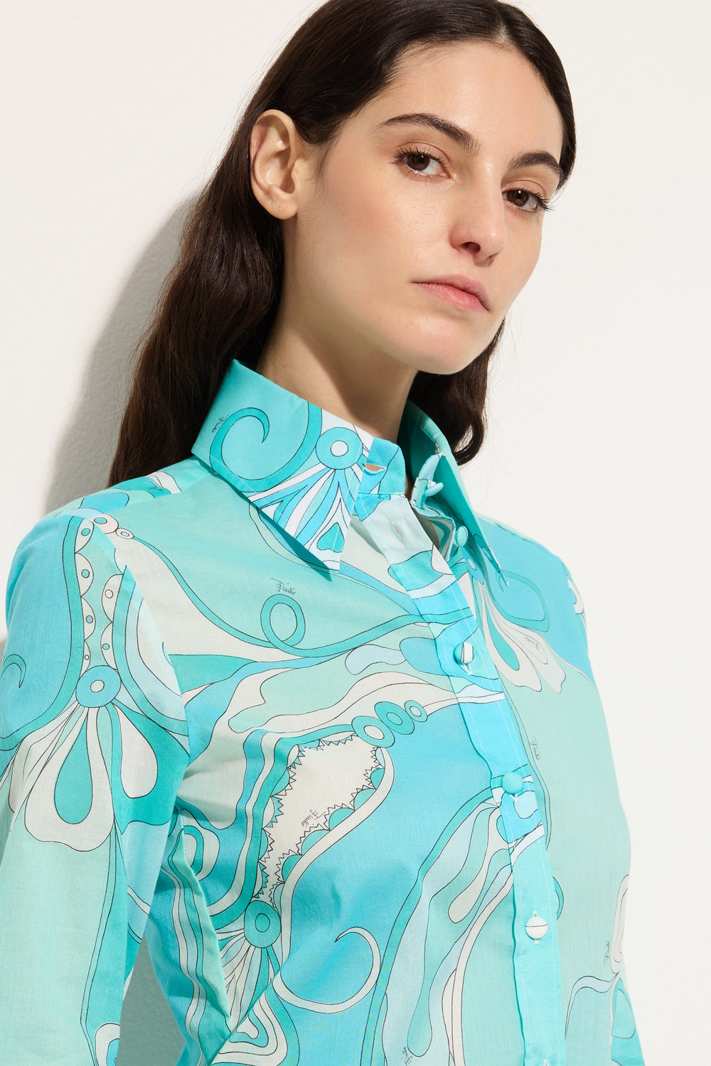 Pucci Orchidee Print Cotton Shirt